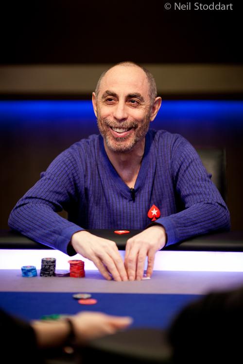 Barry Greenstein during a televised high stakes poker game